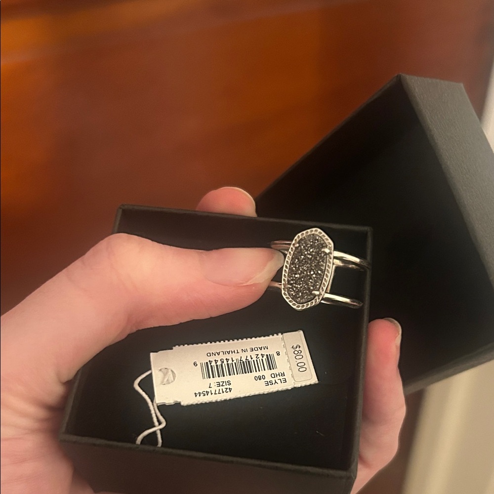 Kendra Scott Elyse druzy silver ring